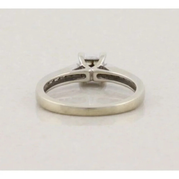 14k White Gold Diamond Ring .36 Carats Engagement Size 6 3/4 - Picture 8 of 8